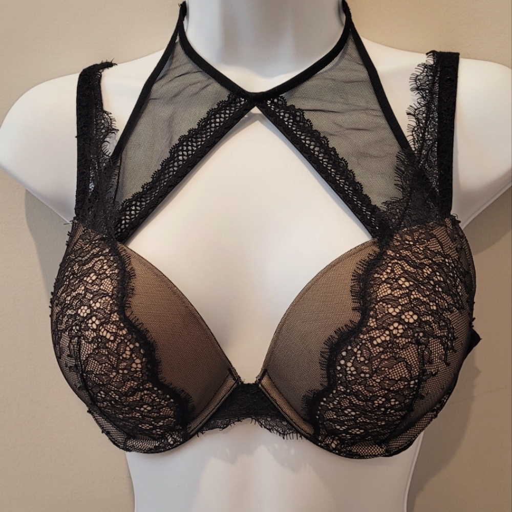 (2) Very Sexy Push Up Lace Halter Bra